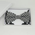 Black white gingham bow tie, Best man request gift, Groomsman bow tie, Man of honor gift, Best man bow, best man gift, man of honor request