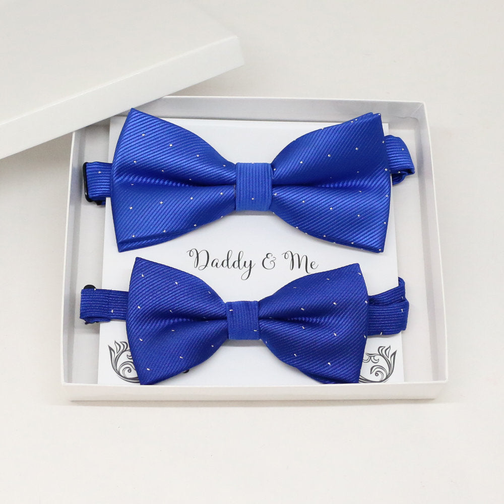 Royal blue Bow tie set for daddy and son, Daddy me gift set, Grandpa and me, Father son matching, Toddler bow tie, daddy me bow tie gift, some thing blue