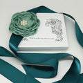 Light sea Green  rose Flower Sash, Flower girl sash belt, Satin sash, Maternity Flower Sash,Flower belt, Wedding Sash belt, Bridemade Sash
