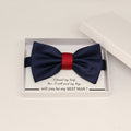 Navy red bow tie, Best man request gift, Groomsman bow tie, Man of honor gift, Best man bow tie, best man gift, man of honor request