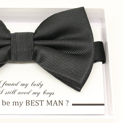 Black bow tie, Best man request gift, Groomsman bow tie, Man of honor gift, Best man bow tie, best man gift, man of honor request, thank you