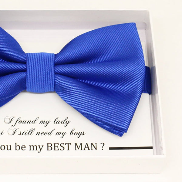 Royal blue bow tie, Best man request gift, Groomsman bow tie, Man of honor gift, Best man bow tie, some thing blue, man of honor request