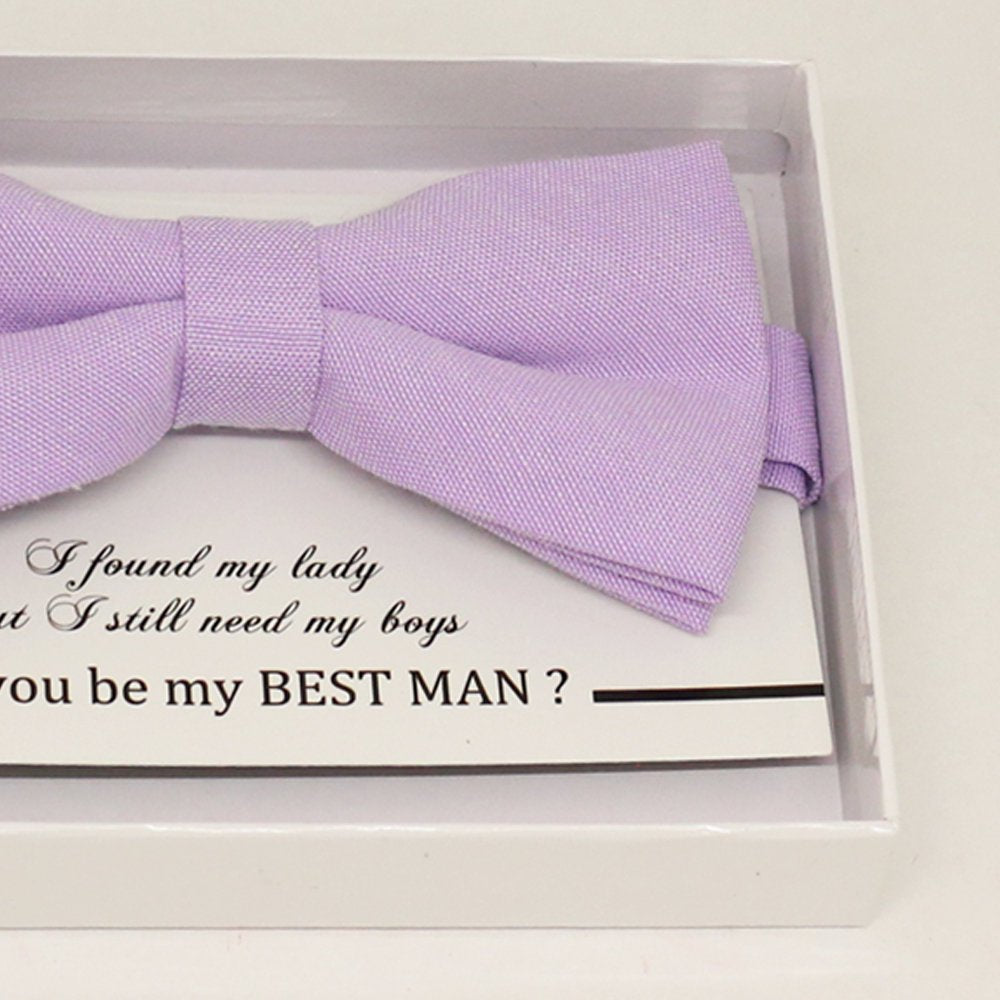 Lavender bow tie, Best man request gift, Groomsman bow tie, Man of honor gift, Best man bow tie, best man gift, man of honor request bow tie