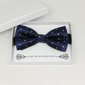 Navy gold bow tie, Best man request gift, Groomsman bow tie, Man of honor gift, Best man bow tie, best man gift, man of honor request