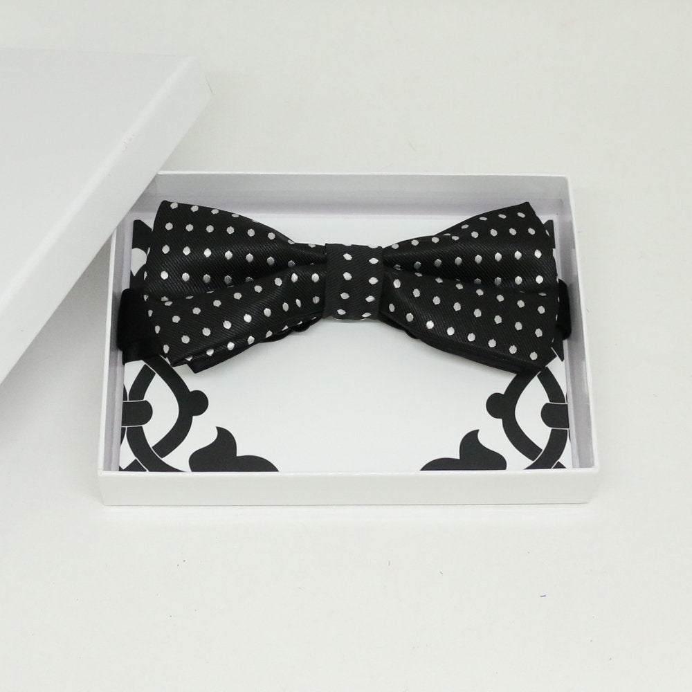 Black White bow tie, Best man request gift, Groomsman bow tie, Man of honor bow, Best man bow, best man gift, man of honor bow, Ring bearer