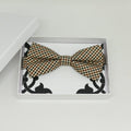 Cream brown gingham bow tie, Best man request gift, Groomsman bow, Man of honor gift, Best man bow tie, best man gift, man of honor request