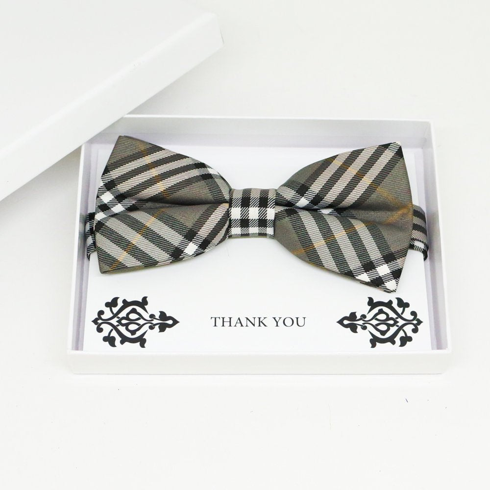 Gray bow tie, Best man request gift, Groomsman bow tie, Man of honor gift, Best man bow tie, best man gift, man of honor request, thank you