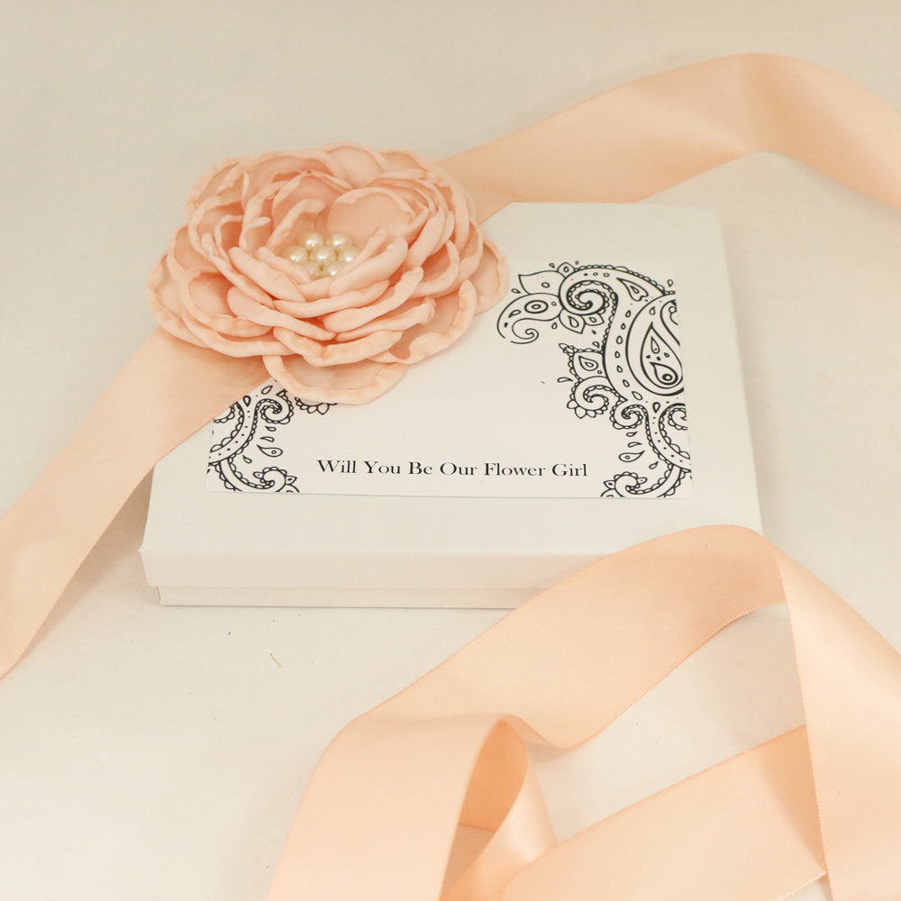 Pink Peach Rose Flower Sash, Flower girl sash belt, Satin sash,Maternity Flower Sash,Flower belt,Wedding Sash belt,Bridemade Sash