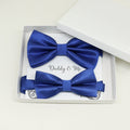 Royal blue Bow tie set for daddy and son, Daddy me gift set, Grandpa me, Father son match, Toddler bow tie, daddy me bow, Some thing blue