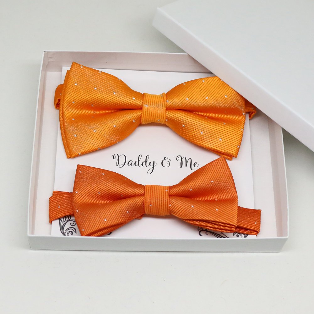 Burnt orange Bow tie set for daddy and son, Daddy me gift set, Grandpa and me, Father son matching, Toddler bow tie, daddy me bow tie gift