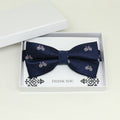 Navy bow tie, Best man request gift, Groomsman bow tie, Man of honor gift, Best man bow tie, best man gift, Ring bearer request, thank you