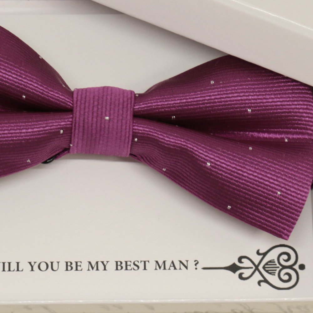 Magenta bow tie, Best man request gift, Groomsman bow tie, Man of honor gift, Best man bow tie, best man gift, man of honor request, thanks