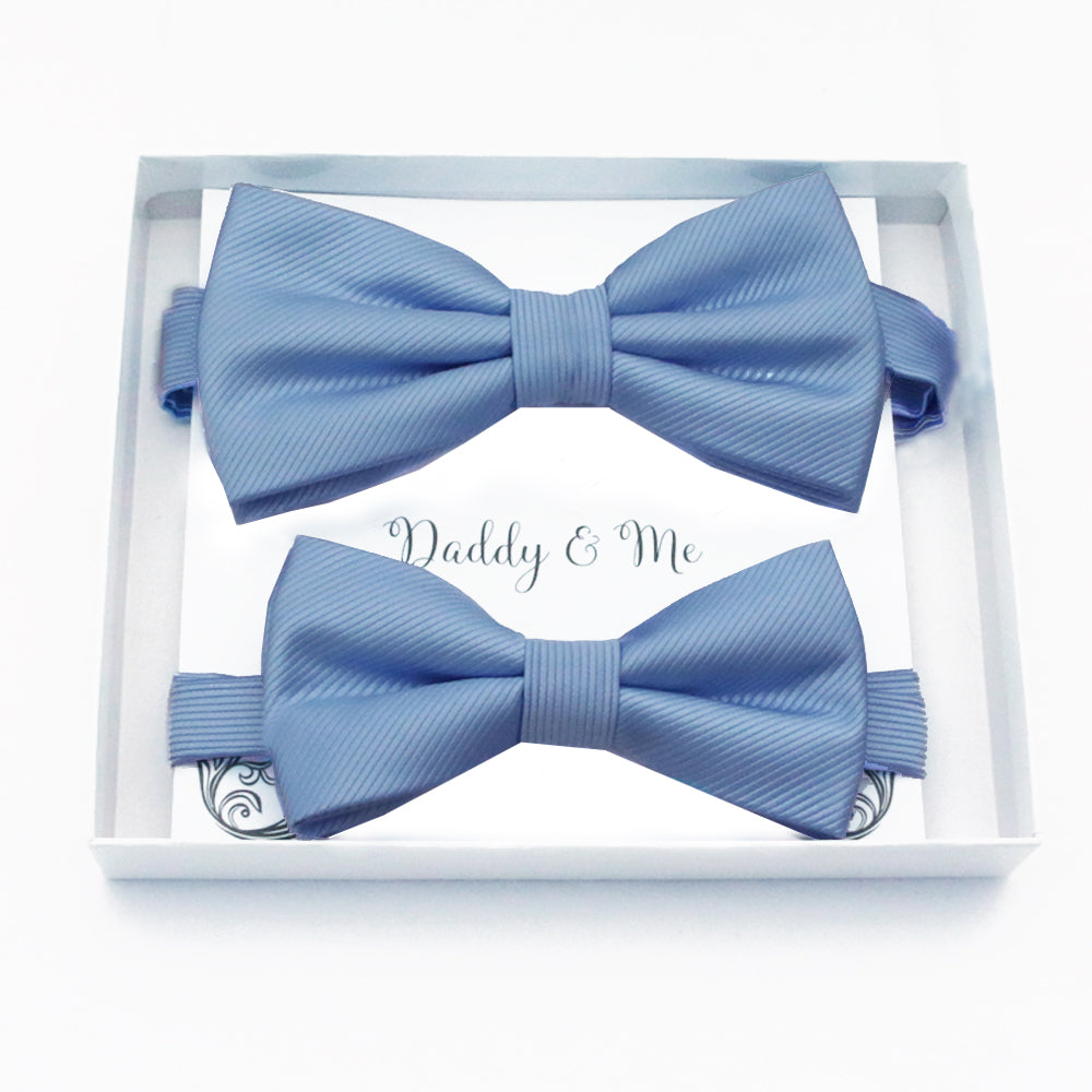 Blue Bow tie set daddy son, Daddy and me gift, Grandpa and me, Father son matching, Kids bow tie, Kids adult bow tie, High quality