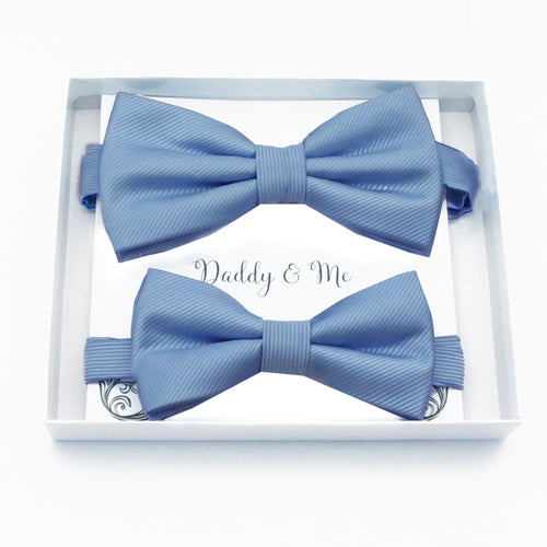 Blue Bow tie set daddy son, Daddy and me gift, Grandpa and me, Father son matching, Kids bow tie, Kids adult bow tie, High quality
