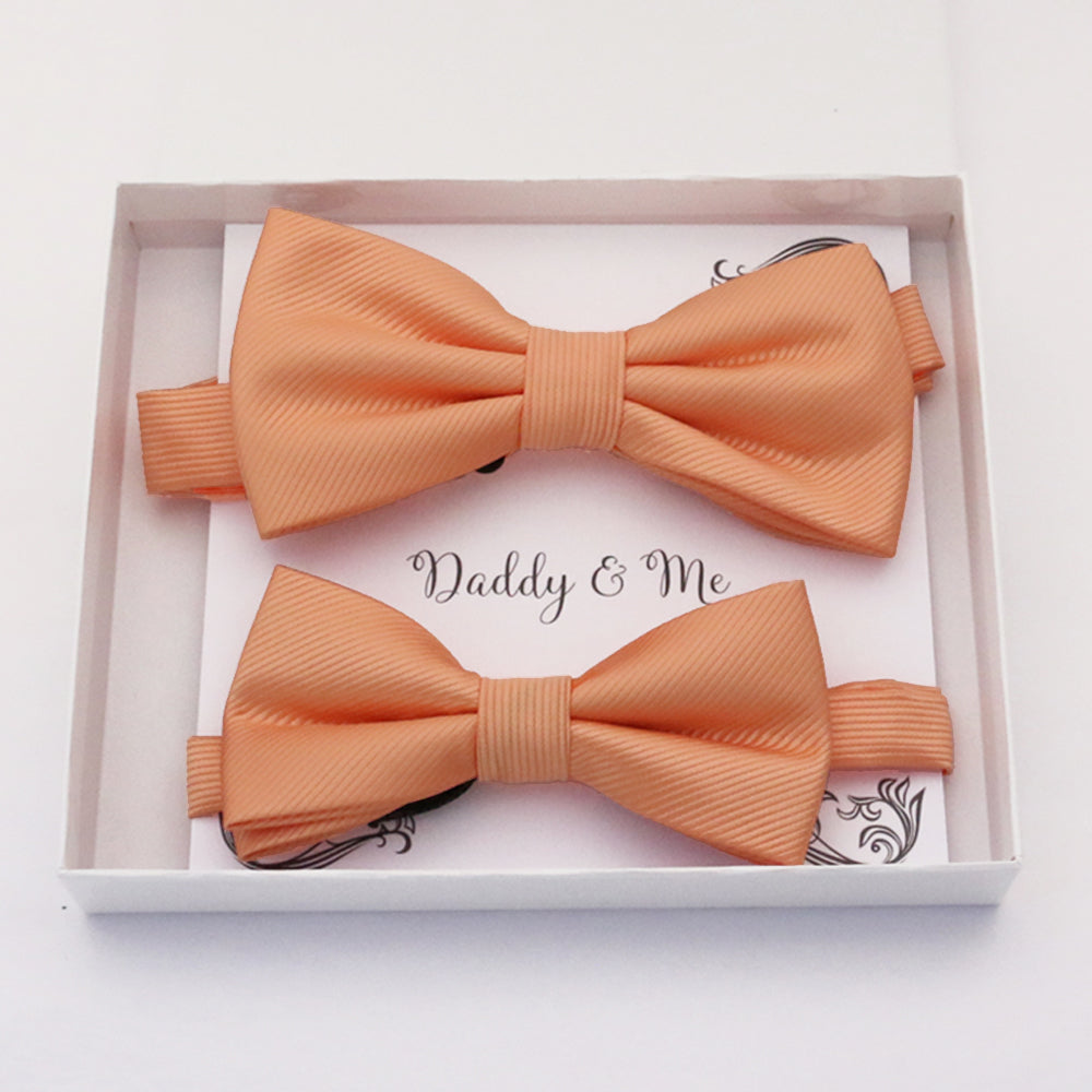 Peach Bow tie set daddy son, Daddy and me gift, Grandpa and me, Father son matching, Kids bow tie, Kids adult bow tie, High quality