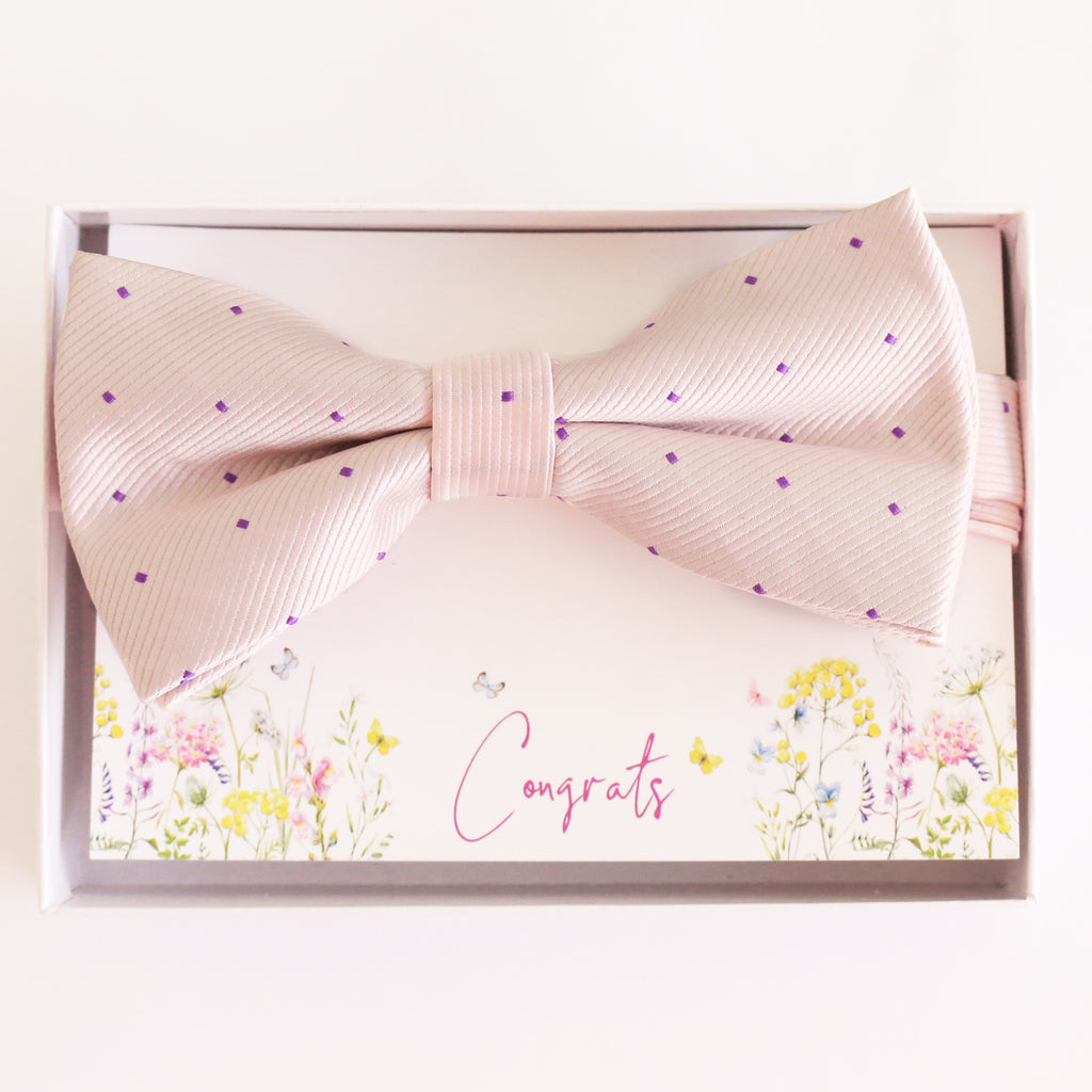Soft pink bow tie Best man Groomsman Man of honor ring bearer request Birthday gift, Kids adult bow, Adjustable Pre tied High quality