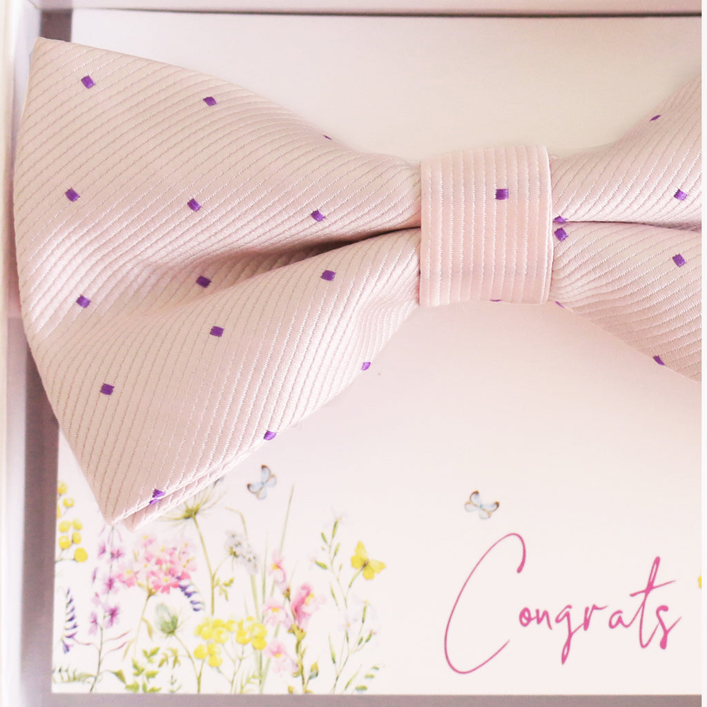 Soft pink bow tie Best man Groomsman Man of honor ring bearer request Birthday gift, Kids adult bow, Adjustable Pre tied High quality