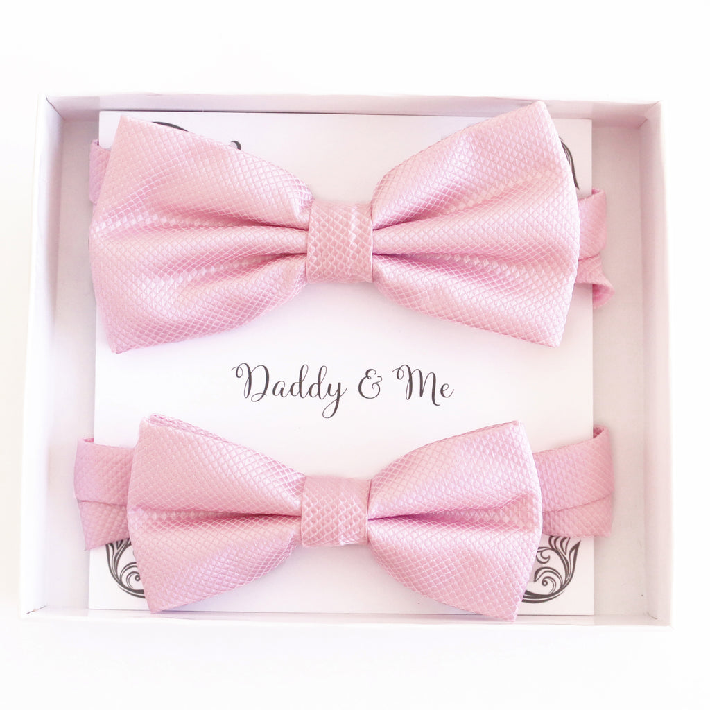 Pink Bow tie set for daddy and son, Daddy me gift set, Grandpa and me, Father son match, Toddler bow tie, daddy me bow tie, Ring bearer